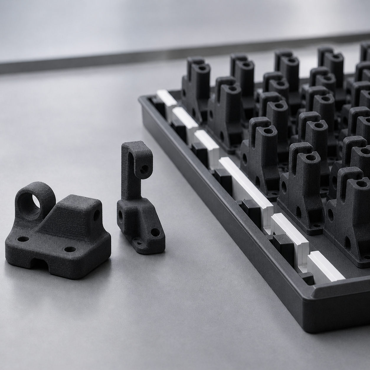 Industrial 3D printed spare parts prepared for production qualification